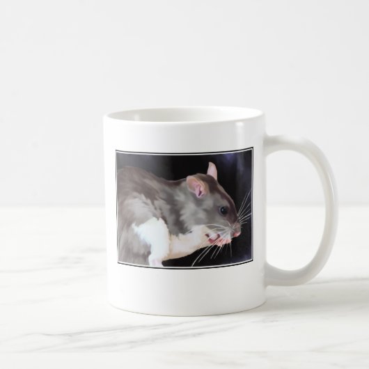 美しいラットの絵画 コーヒーマグカップ (右)