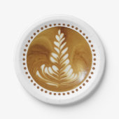 美しいラテフローラリーフアートツリー ペーパープレート (正面)