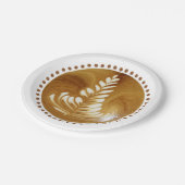 美しいラテフローラリーフアートツリー ペーパープレート (アングル)