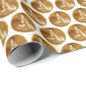 美しいラテフローラリーフアートツリー ラッピングペーパー (ロールコーナー)