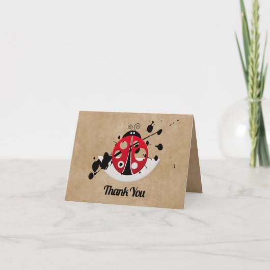 美しいラディバグサンキューカード サンキューカード (正面)