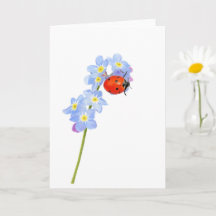 美しいラディバグスケッチ折り畳みグリーティングカード