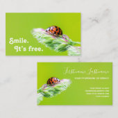 美しいラディバ前向きやる気を起こさせる引用文 名刺 (正面/裏面)