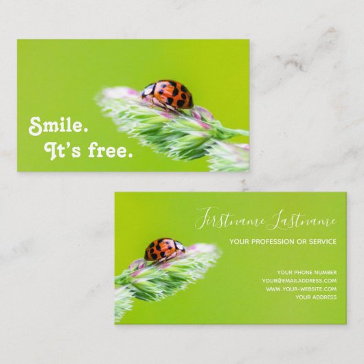 美しいラディバ前向きやる気を起こさせる引用文 名刺 (正面/裏面)