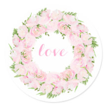 美しいラブウォーターカラーフラワーリース