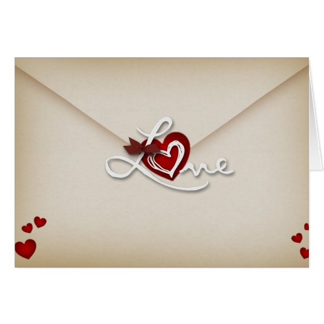 美しいラブグリーティングカード！ (正面横)
