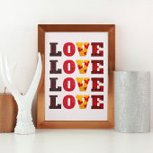 美しいラブバレンタインギフトウォールアート ポスター