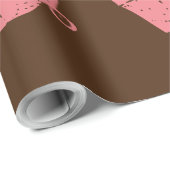 美しいラブブラウンピンクグリーンラッピング紙 ラッピングペーパー (ロールコーナー)