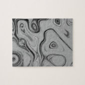 美しいラブリーアッシュグレーテクスチャカラーアートプリント ジグソーパズル (横)