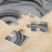 美しいラブリーアッシュグレーテクスチャカラーアートプリント ジグソーパズル (側面)