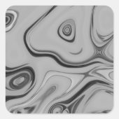 美しいラブリーアッシュグレーテクスチャカラーアートプリント スクエアシール (正面)