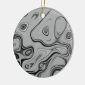 美しいラブリーアッシュグレーテクスチャカラーアートプリント セラミックオーナメント (左)