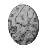 美しいラブリーアッシュグレーテクスチャカラーアートプリント ダーツボード (正面右)