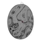 美しいラブリーアッシュグレーテクスチャカラーアートプリント ダーツボード (正面左)