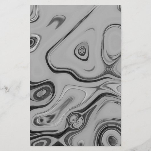 美しいラブリーアッシュグレーテクスチャカラーアートプリント 便箋 (正面)