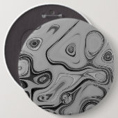 美しいラブリーアッシュグレーテクスチャカラーアートプリント 缶バッジ (正面&裏面)