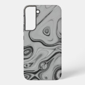 美しいラブリーアッシュグレーテクスチャカラーアートプリント SAMSUNG GALAXYケース (裏面)