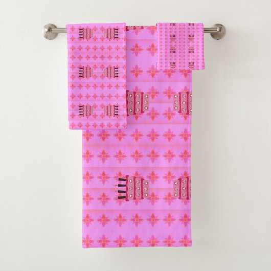 美しいラブリーカラーハッピーバースデーガーリーピンク バスタオルセット (インサイチュ)
