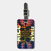 美しいラブリーハナイスデイ文字プリントベクトル ラゲッジタグ (正面縦)