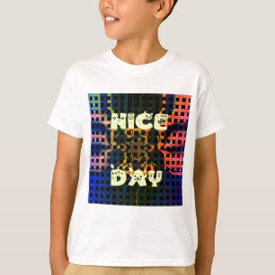 美しいラブリーハナイスデイ文字プリントベクトル Tシャツ