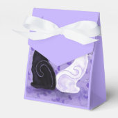 美しいラブ猫カップル パープルフェイバーボックス フェイバーボックス (正面サイド)