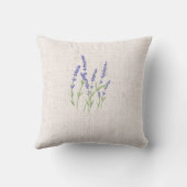 美しいラベンダーとバラ枕 クッション (裏面)
