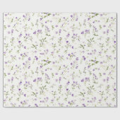 美しいラベンダーの花の誕生日 ラッピングペーパー (フラット)