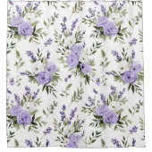 美しいラベンダーの花 シャワーカーテン (正面)