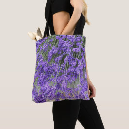 美しいラベンダーの花 フローラル トートバッグ
