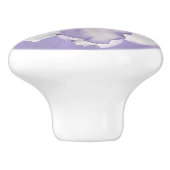 美しいラベンダーの蘭 セラミックノブ (側面)