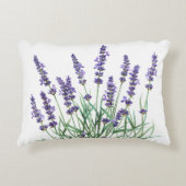美しいラベンダーガーデンフラワーフローラ アクセントクッション (正面)