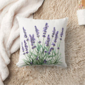 美しいラベンダーガーデンフラワーフローラ クッション (ブランケット)