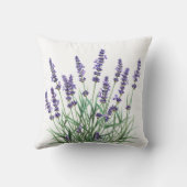 美しいラベンダーガーデンフラワーフローラ クッション (裏面)