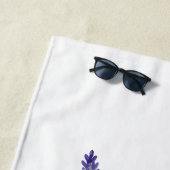 美しいラベンダーガーデンフラワーフローラ ビーチタオル (インサイチュ)