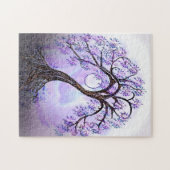 美しいラベンダーツリーオブライフパズル ジグソーパズル (横)