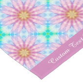 美しいラベンダーフラワーズフローラフラクタルデザイン ショートテーブルランナー (コーナー)