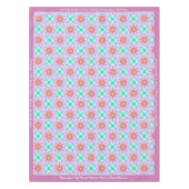 美しいラベンダーフラワーズフローラフラクタルデザイン テーブルクロス (正面)