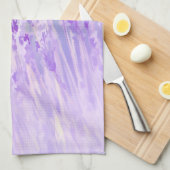 美しいラベンダーフラワーフィールドまたは牧草地パープル キッチンタオル (四つ折り)