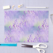 美しいラベンダーフラワーフィールドまたは牧草地パープル 薄葉紙 (クラフト)