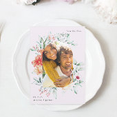 美しいラベンダーフローラアーチフォト結婚ズ セーブザデート