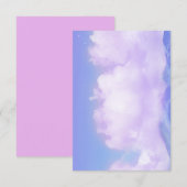 美しいラベンダー雲の風景 サンキューカード (正面/裏面)