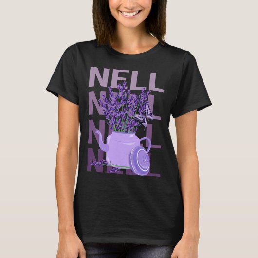 美しいラベンダー ネルという名前 Tシャツ (正面)
