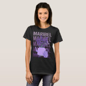 美しいラベンダー - Maribel 名前 Tシャツ (正面フル)