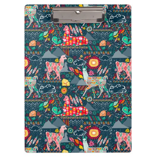 美しいラマのクリップボード クリップボード (正面)