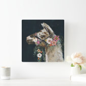 美しいラマ スクエア壁時計 (ホーム)