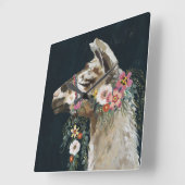 美しいラマ スクエア壁時計 (傾斜)