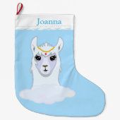 美しいラマ ラージクリスマスストッキング (正面)