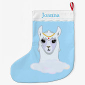 美しいラマ ラージクリスマスストッキング (裏面)