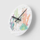 美しいラマII ラウンド壁時計 (傾斜)