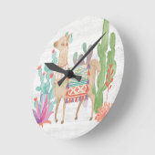 美しいラマIV ラウンド壁時計 (傾斜)